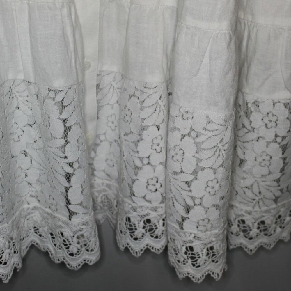 NWOT Soft Surroundings Linen Lace Tunic H10396 - Picture 4 of 9